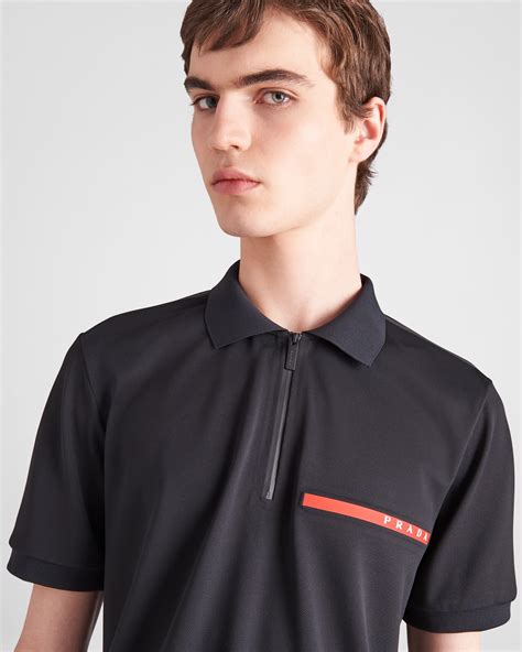 prada pique polo|Men's Pique polo shirt .